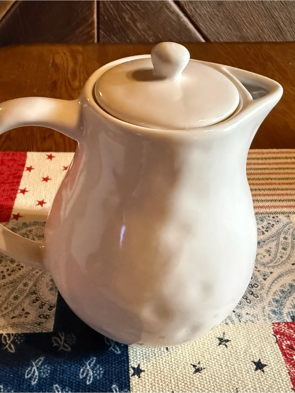 Rae Dunn White Ceramic TEA Teapot